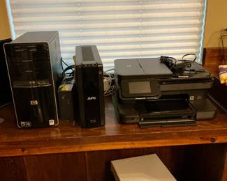 we have a computer tower battery back up HP smart printer, scanner photos fairly new
