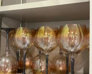 Set of 12 spectrum wine glasses