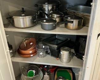 A good selection of pots and pans