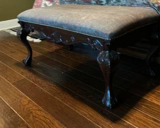 This is a mahogany Victorian style bench