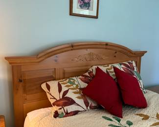Queen size headboard and mattress set