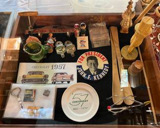 Smalls case with Twins and Chevy items