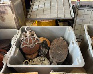 Antique Block and Tackle Pulleys