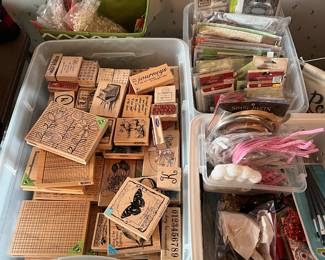 Stamps and crafting supplies