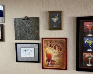 Framed bar pictures
