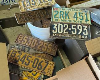 Old license plates