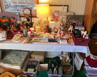 Loads of Christmas decorations