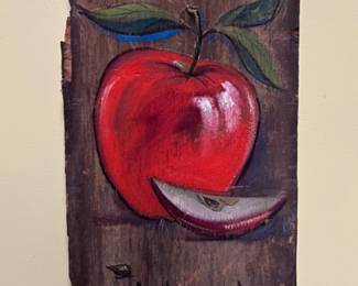 Barnwood slab art by Franciscan Monk Brother Mathew