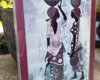 Evanuddu, Set of Three Batik Prints, 18.5" w x 24.5" h, Framed 