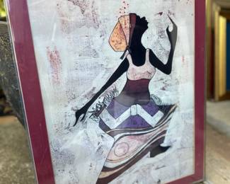 Evanuddu, Set of Three Batik Prints, 18.5" w x 24.5" h, Framed 