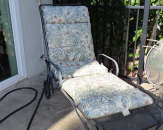 Sun lounger and cushion.
