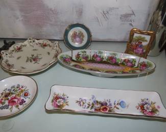 Limoges, Aynsley, Staffordshire bone china.
