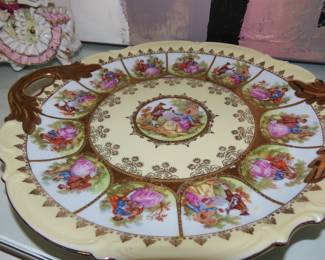 German decorated cake plate.
