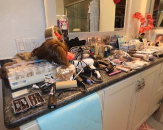 Personal hygiene supplies, wigs, hair dryers.
