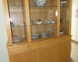 China hutch and matching dining table.