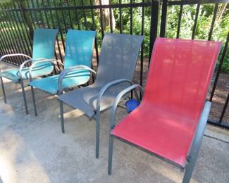 Patio chairs.