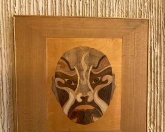 Inlay wood face art
