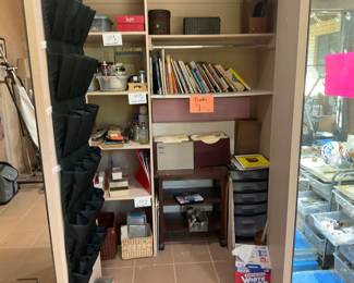 Art supplies and books