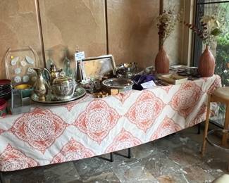 Serving pieces, decorated with, barstool