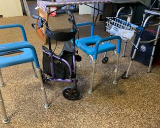 Walkers, shower stools