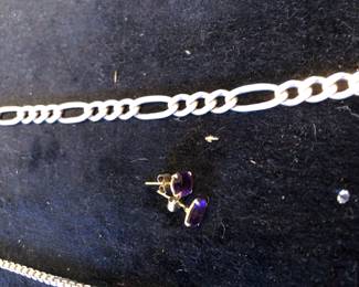 Amethyst Gold Stud Earrings