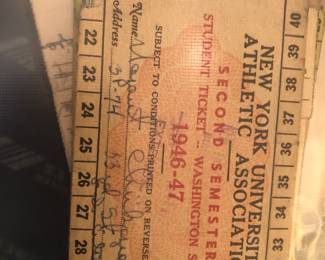 New York University Ephemera; College Sports
