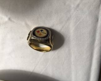 Sterling Pittsburg Steelers Mens Ring