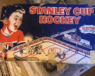 Stanley Cup Hockey Game Retro; Tin Toy