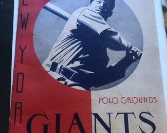 1941 New York Giants Official Score Card Vintage Baseball