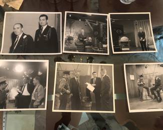 CBS Black and White Television Scene Photos