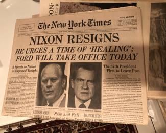 Nixon Resigns Newspaper
