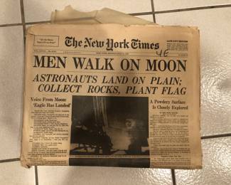 Men Walk on The Moon New York Times Newspaper