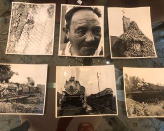 1960s 1970s Professional Black and White Photographs; Railroad; Travel; Steam Locomotives