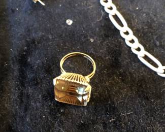 Vintage Smoky Topaz Gold Ring