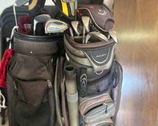 Golf clubs by Callaway and Ping