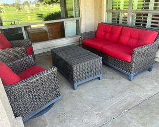 Wicker patio furniture
