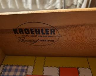 Kroehler manufacturer on Mid-Century Modern desk