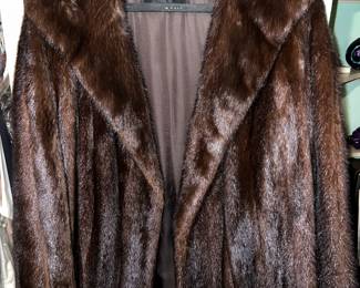 vintage brown mink fur jacket by L.H. Rubenstein & Son