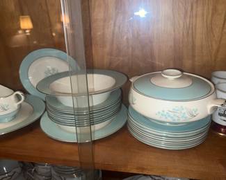 Set of Blue Lace Sevron China