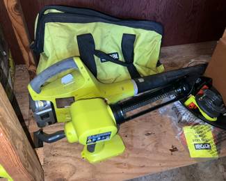 Ryobi leaf blower and electric caulk & adhesive gun