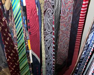 Large amount of men’s ties