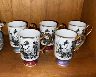 Set of 5 vintage Royal Crown Arnart Smug Mugs