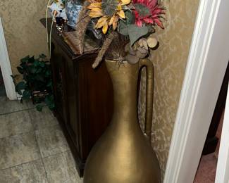 Large painted Decorative Floor Jug Vase