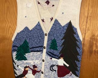 Bobbie Brooks knit button-up sweater vest