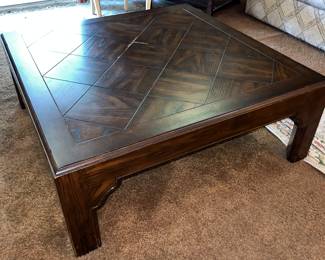 Henredon coffee table with paneled top