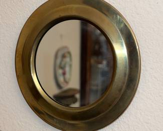 Small Brass Framed Mirror