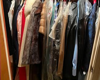 Cedar closet with Fur coats