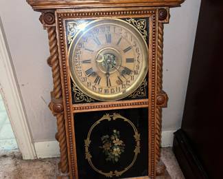 Late 1800’s Davis Clock Co. Eight Day calendar clock, made in Texarkana, Arkansas