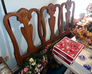 Vintage Oak queen headboard 