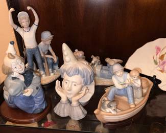 Porcelain Clown Figurines
